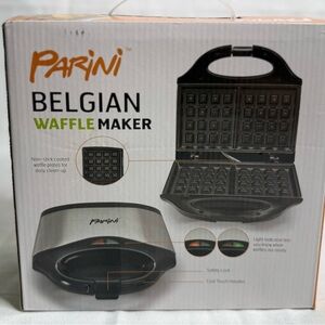 Parini Cool-Touch Belgian Roast Waffle Baker Maker AK-C008 Silver
